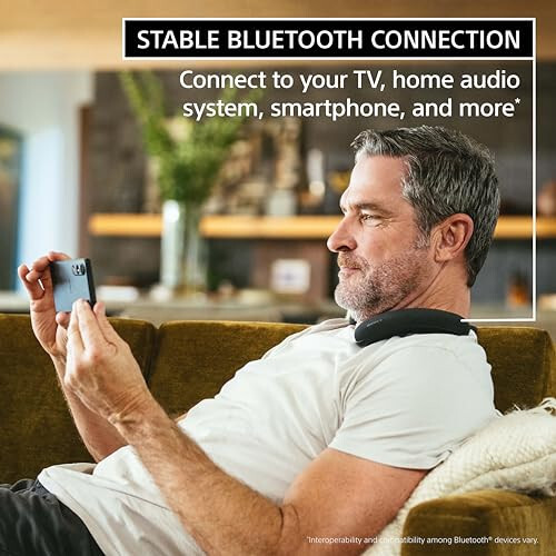 Sony BRAVIA Theater U Wireless Wearable TV Speaker with Bluetooth, Personalized Home Theater Audio, Gaming Compatibility, Built-in mic, 12 Hour Battery Life, IPX4 Splash-Resistant (HT-AN7) - 5