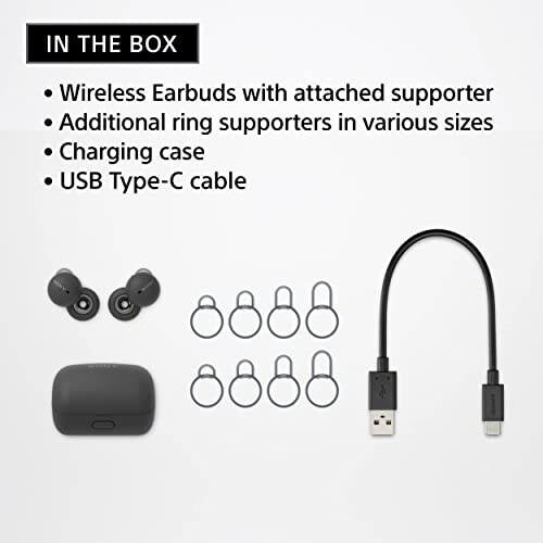 Sony LinkBuds По-настоящему беспроводные наушники-вкладыши с открытым кольцевым дизайном для фоновых звуков и встроенным Alexa, Bluetooth-наушники, совместимые с iPhone и Android, серые - 4