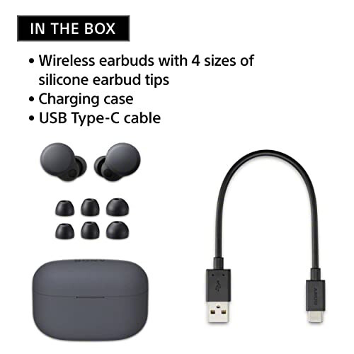 Sony LinkBuds S Truly Wireless Noise Canceling Earbud Headphones with Alexa Built-in, Bluetooth Ear Buds Compatible with iPhone and Android, Black - 6