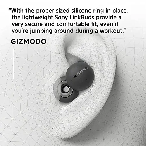 Sony LinkBuds Truly Wireless Earbud Headphones with an Open-Ring Design for Ambient Sounds and Alexa Built-in, Bluetooth Ear Buds Compatible with iPhone and Android, White - 3