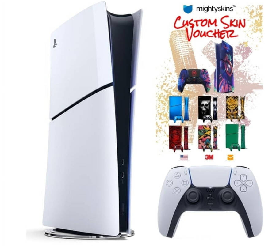 Sony PlayStation 5 (PS5) Disc Free Dijital Konsol Slim Edition Mighty Skin Özel Tasarım Kodu Kuponu - Paket - 1