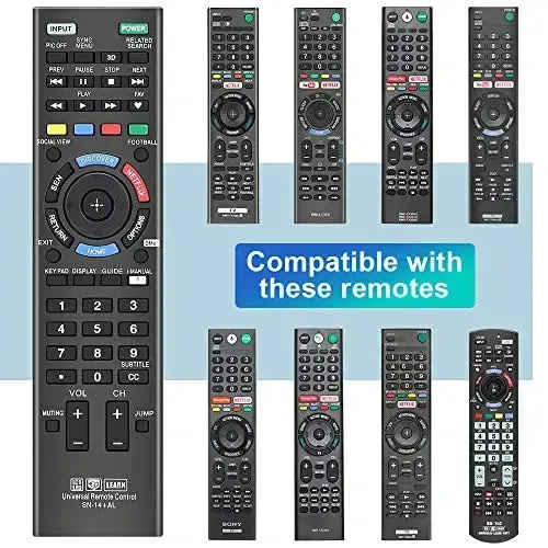 Universal Remote Control for Sony TV Remote All Sony 4K Ultra HD Smart LED HDTV Smart bravia TVs with Netflix Buttons(SN-14+AL) - NETTECH (1)