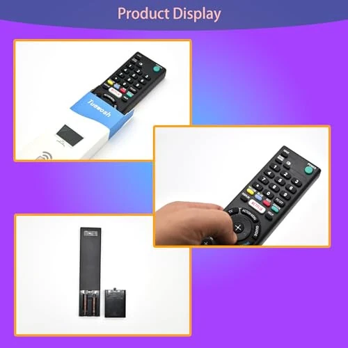 Sony TV masofaviy boshqaruv paneli uchun RMT-TX100U universal masofaviy boshqaruv paneli, Netflix tugmasi bilan, barcha Sony TV va Bravia TV masofaviy boshqaruv panellarining o'rniga - 4