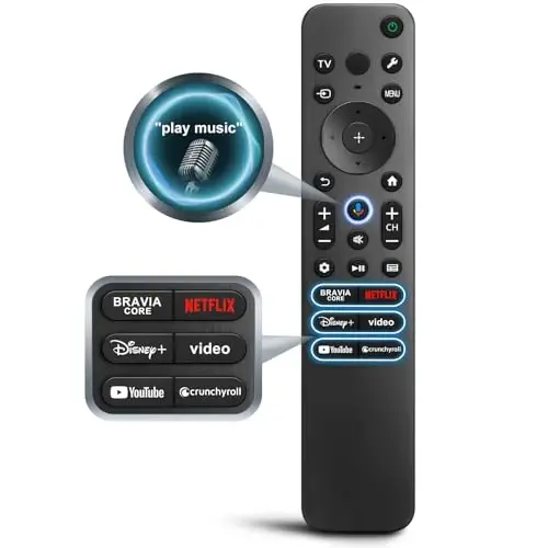 Voice Remote for Sony-TV-Remote Control Replacement, for All Sony Bravia Google Smart TVs Series with Voice Function - 1