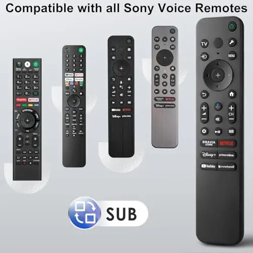 for Sony-TV-Remote-Control, Replacement for Sony Bravia TV Remote for All Smart LED OLED Series TVs with Voice Control, 1-Year Warranty - 4