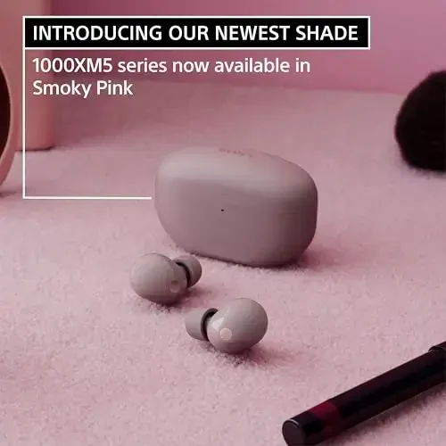 Sony WF-1000XM5 The Best Truly Wireless Noise Cancelling Earbuds Headphones, Bluetooth WF XM5 Earbuds with Alexa Built-in, Smoky Pink - SONY (1)