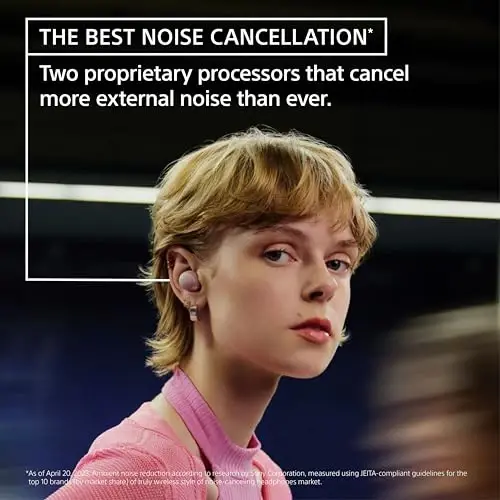 Sony WF-1000XM5 The Best Truly Wireless Noise Cancelling Earbuds Headphones, Bluetooth WF XM5 Earbuds with Alexa Built-in, Smoky Pink - 3