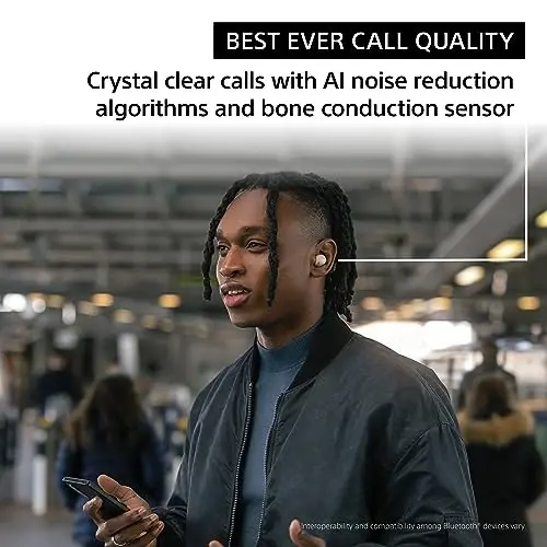 Sony WF-1000XM5 Eng yaxshi haqiqiy simsiz Bluetooth shovqinni bekor qiluvchi quloqchinlar, Alexa bilan birlashtirilgan, Qora - 4