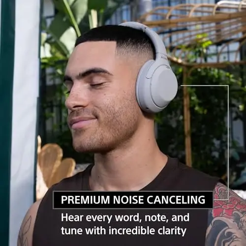 Sony WH-1000XM4 Wireless Premium Noise Canceling Overhead Headphones with Mic for Phone-Call and Alexa Voice Control, Silver WH1000XM4 - SONY (1)
