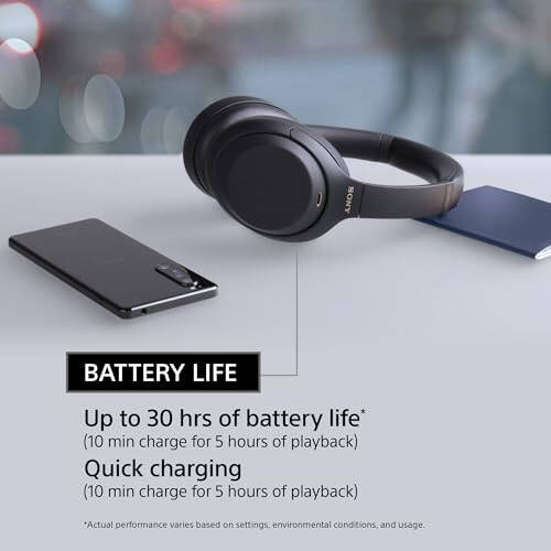 Sony WH-1000XM4 Simsiz Premium Shovqinni Be'kor Qiluvchi Bosh Üstki Quloqchalar, Telefon Suhbatlari va Alexa Ovozli Boshqarish uchun Mikrofonli, Qora WH1000XM4 - 2
