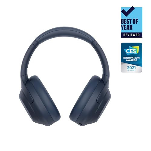 Sony WH-1000XM4 Wireless Premium Noise Canceling Overhead Headphones with Mic for Phone-Call and Alexa Voice Control, Midnight Blue WH1000XM4 - 9