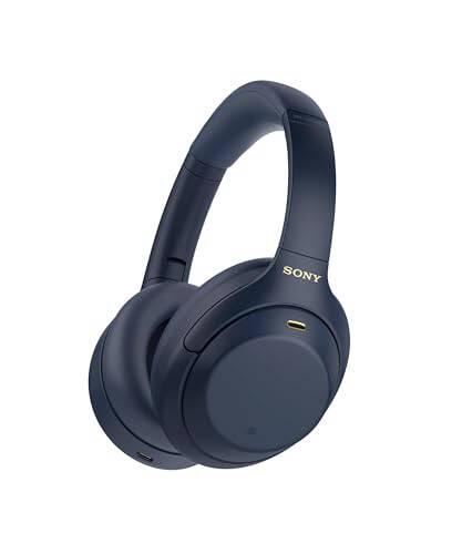 Sony WH-1000XM4 Wireless Premium Noise Canceling Overhead Headphones with Mic for Phone-Call and Alexa Voice Control, Midnight Blue WH1000XM4 - 1