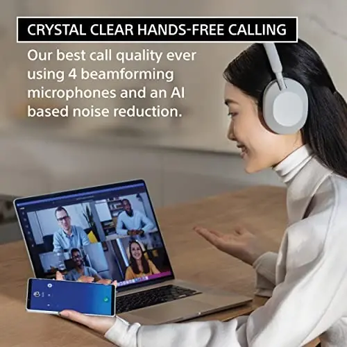 Sony WH-1000XM5 Avtomatik Shovqinni Becoredigan Optimizator, Kristalday Toza Qo'lsiz Qo'ng'iroq va Alexa Ovozli Boshqaruv bilan Eng Yaxshi Simsiz Shovqinni Becoredigan Quloqchinlar, Qora - 4