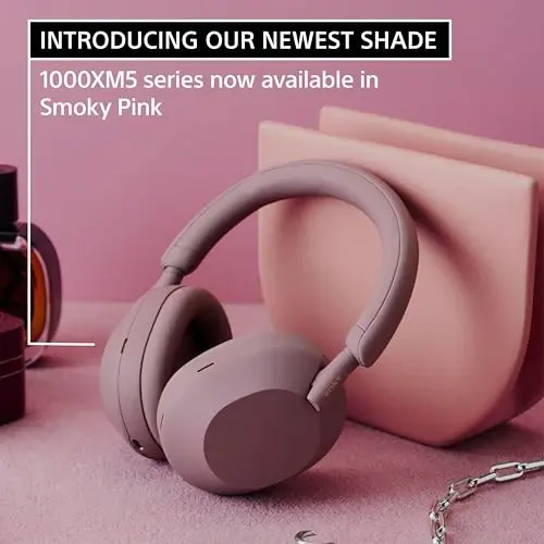 Sony WH-1000XM5 Premium Noise Canceling Wireless Headphones, Auto NC Optimizer, 30-Hour Battery, Alexa Voice Control, Smoky Pink - SONY (1)