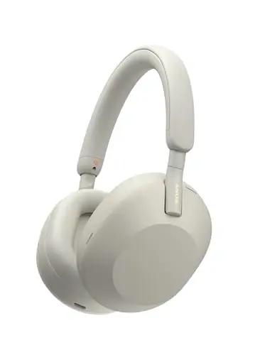 Sony WH-1000XM5 Premium shovqinni bekor qiluvchi quloqchinlar, Auto NC Optimizer, 30 soatlik batareya, Alexa ovozli boshqaruvi, kumush 