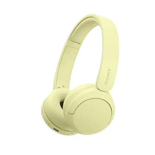Sony WH-CH520 Беспроводные наушники Bluetooth Накладные наушники с микрофоном и до 50 часов автономной работы с быстрой зарядкой, Butter Yellow - SONY