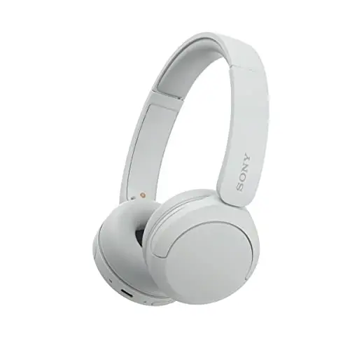 Sony WH-CH520 Беспроводные наушники Bluetooth Накладные наушники с микрофоном и временем автономной работы до 50 часов с быстрой зарядкой, Белый - SONY