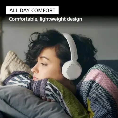 Sony WH-CH520 Wireless Headphones Bluetooth On-Ear Headset with Microphone and up to 50 Hours Battery Life with Quick Charging, Cappuccino - 3