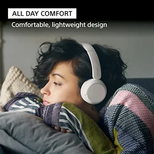 Sony WH-CH520 simsiz quloqchinlar Bluetooth mikrofonli quloqchin va tez zaryadlash bilan 50 soatgacha batareya quvvati, oq - 4
