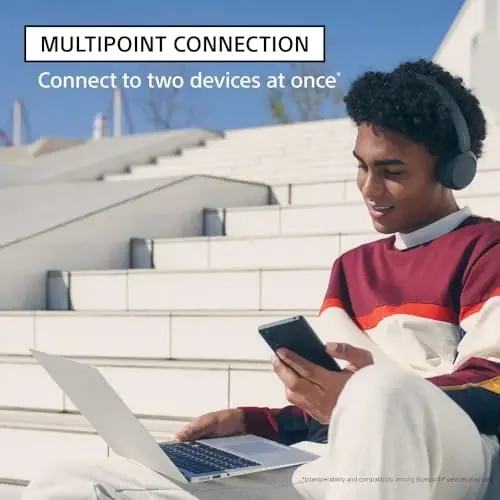 Sony WH-CH520 simsiz quloqchinlar Bluetooth On-Ear гарнитура микрофон ва 50 соатгача батарея қуввати билан, тез зарядлаш, Капучино - 5