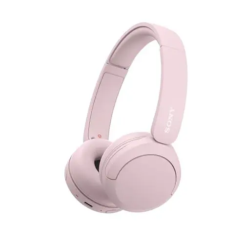Sony WH-CH520 Wireless Headphones Bluetooth On-Ear Headset with Microphone and up to 50 Hours Battery Life with Quick Charging, Pink - 1