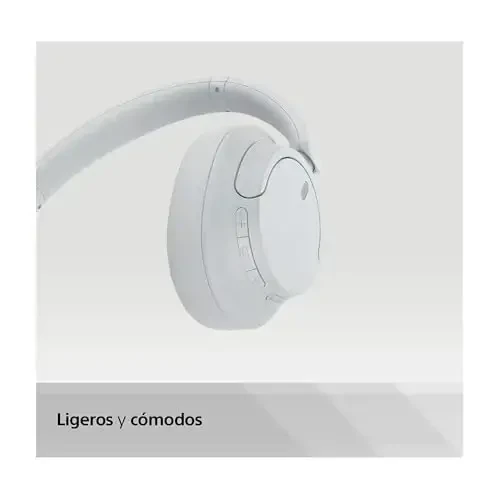 Sony WH-CH720NW Noise Canceling Wireless Bluetooth Headphones - Built-in Microphone - up to 35 Hours Battery Life and Quick Charge - Matte White - 3