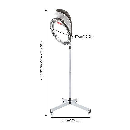 Sootvp Orbiting Infrared Soch Quritgich, Aylanuvchi Taglikli Stend Soch Quritgich, Professional Salon Rangli Qayta Ishlash Aylanuvchi Soch Quritgich, 60 Daqiqa Taymer, Harorat Sozlamalari, Kulrang (950W) - 2