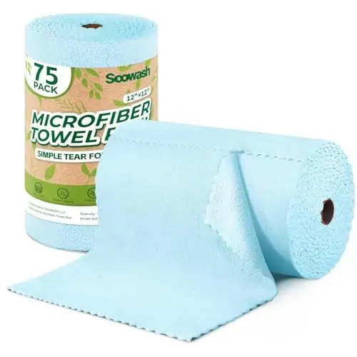 SOOWASH Microfiber Cleaning Cloth Roll 11.8