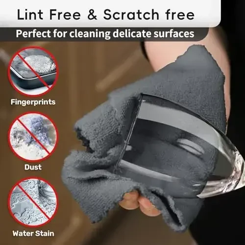 SOOWASH Microfiber Cleaning Cloths Roll, 75 Pack Tear Away Microfiber Towels Roll, 12