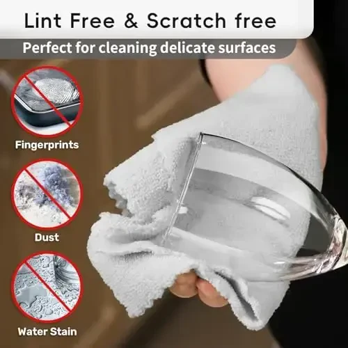 SOOWASH Microfiber Cleaning Cloths Roll, 75 Pack Tear Away Microfiber Towels Roll, 12