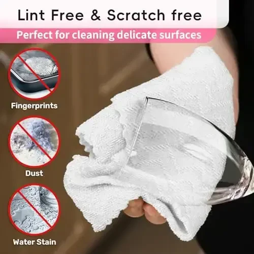 SOOWASH Microfiber Cleaning Cloths Roll, 75 Pack Tear Away Microfiber Towels Roll, 12