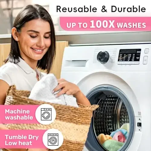 SOOWASH Microfiber Cleaning Cloths Roll, 75 Pack Tear Away Microfiber Towels Roll, 12