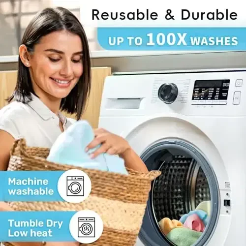 SOOWASH Microfiber Cleaning Cloths Roll, 75 Pack Tear Away Microfiber Towels Roll, 12