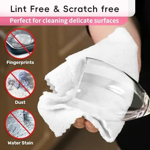 SOOWASH Microfiber Cleaning Cloths Roll, 75 Pack Tear Away Microfiber Towels Roll, 12