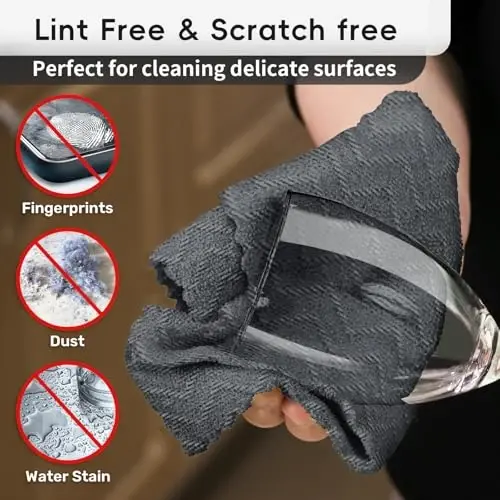 SOOWASH Microfiber Cleaning Cloths Roll, 75 Pack Tear Away Microfiber Towels Roll, 12