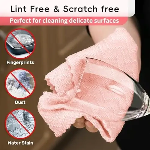 SOOWASH Microfiber Cleaning Cloths Roll, 75 Pack Tear Away Microfiber Towels Roll, 12