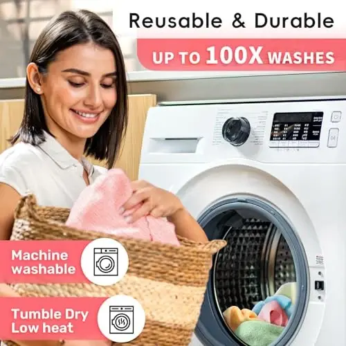 SOOWASH Microfiber Cleaning Cloths Roll, 75 Pack Tear Away Microfiber Towels Roll, 12