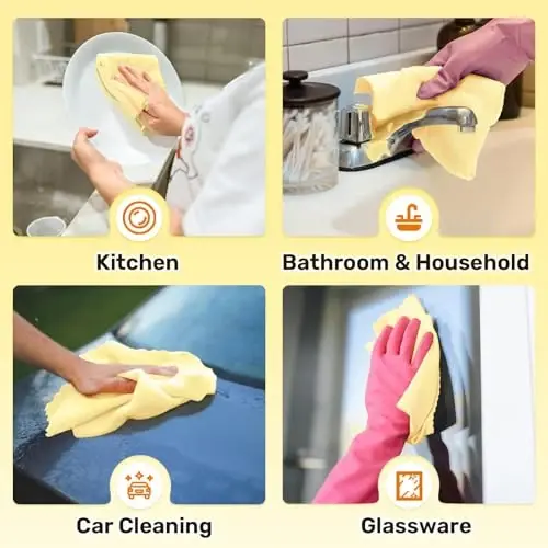 SOOWASH Microfiber Cleaning Cloths Roll, 75 Pack Tear Away Microfiber Towels Roll, 12