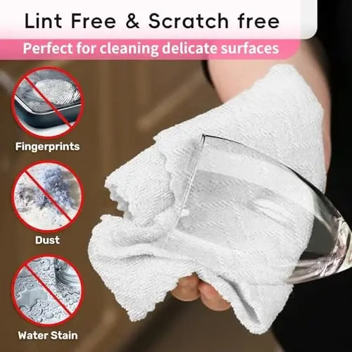 SOOWASH Microfiber Cleaning Cloths Roll, 75 Pack Tear Away Microfiber Towels Roll, 12
