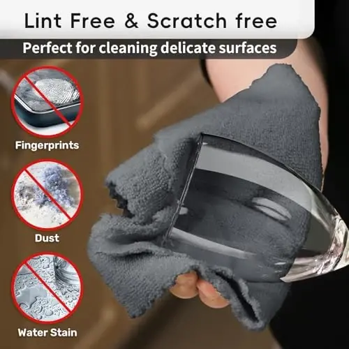 SOOWASH Microfiber Cleaning Cloths Roll, 75 Pack Tear Away Microfiber Towels Roll, 12