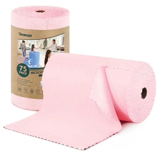 SOOWASH Mikrofiber Tozalash Mato Rulosi 75 ta Paket 11.8