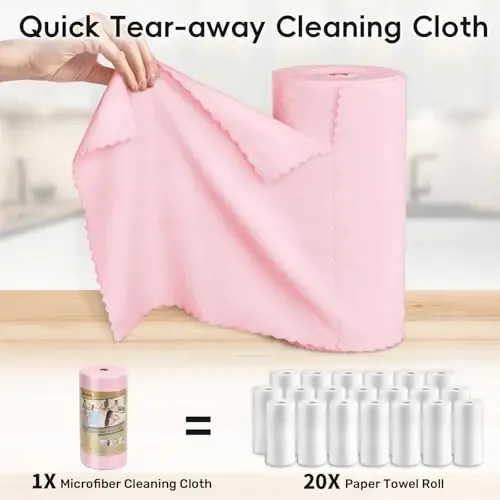 SOOWASH Mikrofiber Tozalash Mato Rulosi 75 ta Paket 11.8