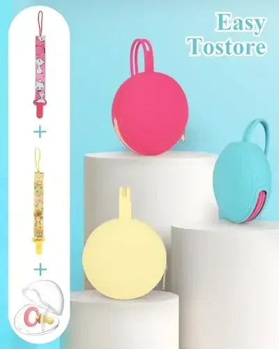 sopkdey Emzik qutisi, Emzik ushlagichi qutisi/Emzik ushlagichi/BPA-siz sayohat uchun chaqaloq anjomlari to'plami - 3