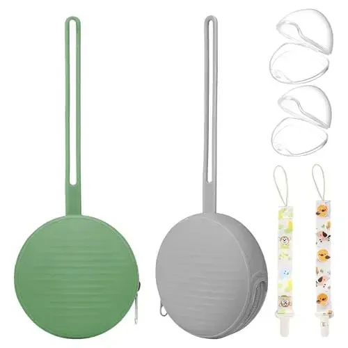 sopkdey Pacifier Case,Pacifier Holder Case/Pacifier Holder/BPA Free Traveling Baby Essentials Set - 1