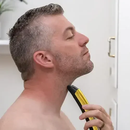 Soqol trimmer, 21 qismli erkaklar uchun parvarishlash to'plami va soch kesish mashinasi, soqol, yuz, burun, soch trimmer uchun simsiz qayta zaryadlanuvchi elektr ustara, oltin - 7