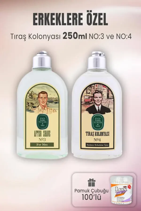 Soqol uchun Köln № 3, № 4 va paxta tayoqchalari 100 dona - 1