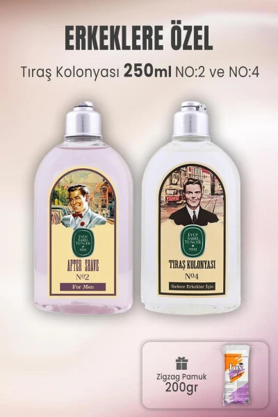Soqol uchun одеколон № 2, № 4 va Zigzag paxta 200 gr - EYÜP SABRI TUNCER