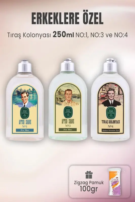 Soqol uchun одеколон to'plami 2-3-4 va zig-zag paxta 100 gr - 1