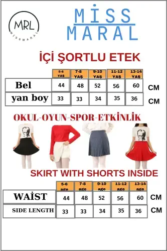 Şortlu Etek Yüksek Bel Likralı Havuz Deniz Spor Ve Günlük Kullanım Skirt With Shorts Lacivert 4101-LACİVERT - 1