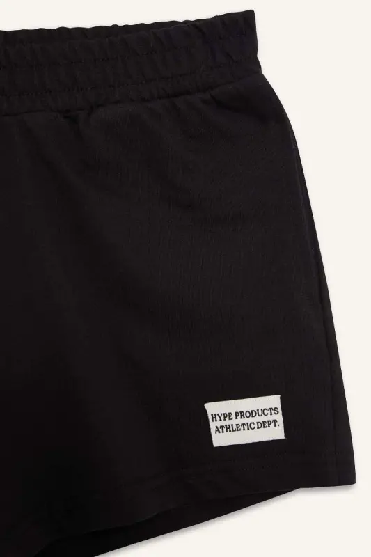 Шорты DeFactoFit Slim Fit с принтом Черные - 3